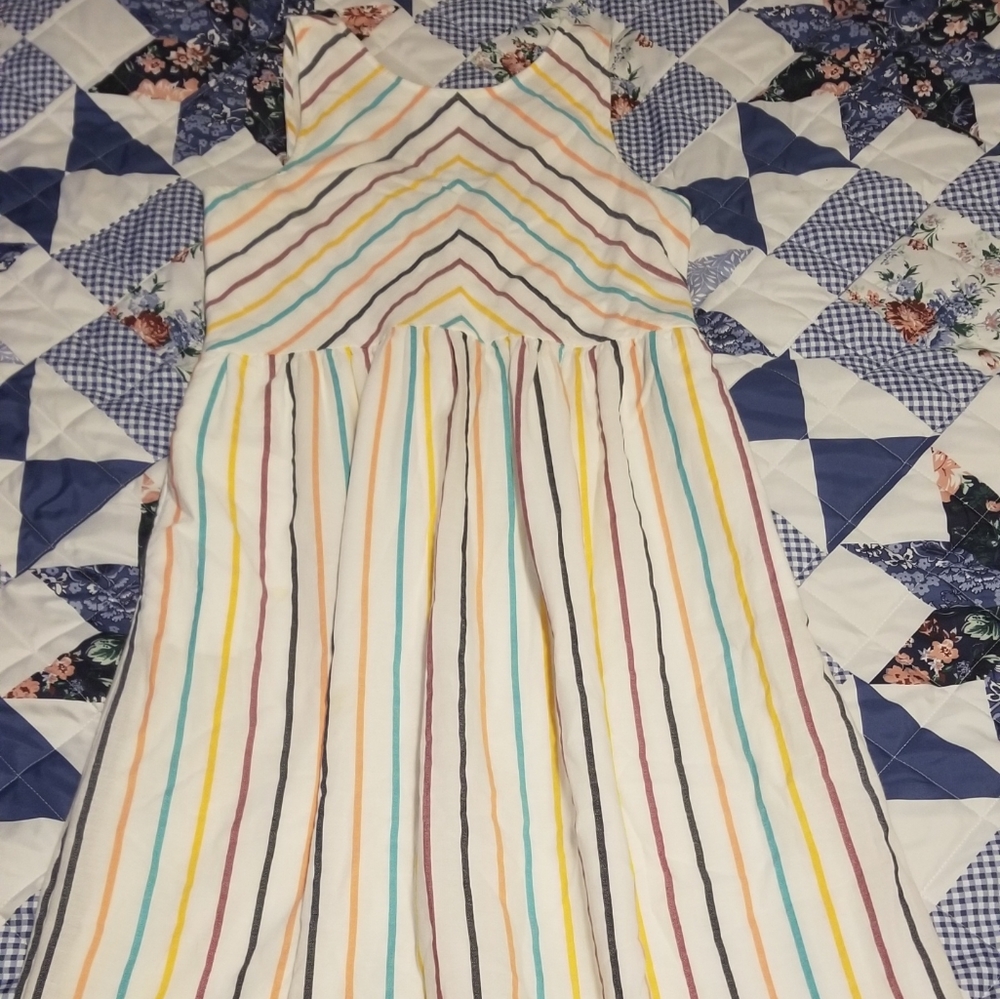 Ladies True Craft Striped Dress Size Medium